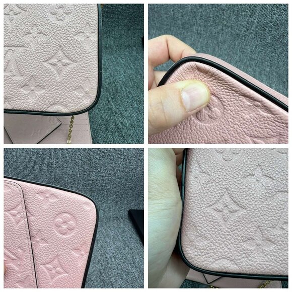 100% Authentic Louis Vuitton Pochette Felice W/Pouch Monogram Leather Bag - Picture 13 of 16